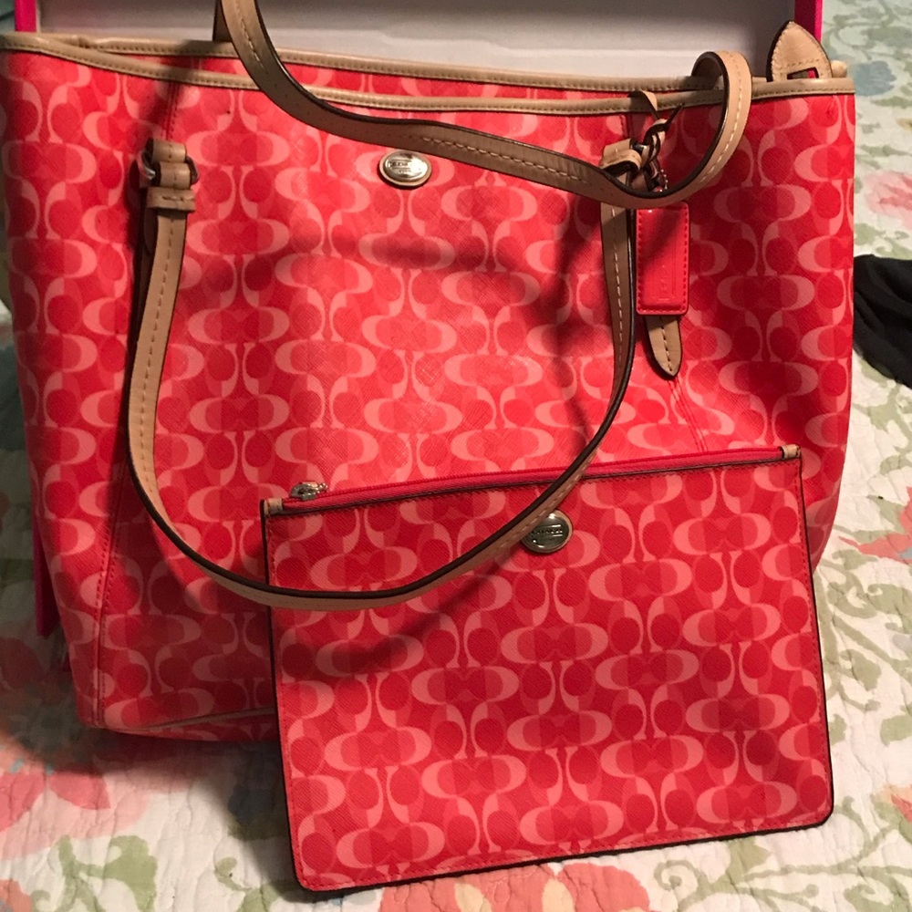 coach purse and clutch
